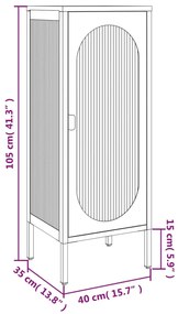 ΜΠΟΥΦΕΣ ΜΑΥΡΟΣ 40 X 35 X 105 ΕΚ. ΑΠΟ ΓΥΑΛΙ ΚΑΙ ΑΤΣΑΛΙ 352999