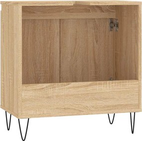vidaXL Ντουλάπι Μπάνιου Sonoma Δρυς 58 x 33 x 60 εκ. από Επεξεργ. Ξύλο