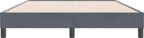vidaXL Box Spring Κρεβάτι χωρίς στρώμα Σκούρο γκρι 140x220cm Βελούδινο