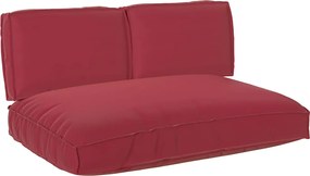 vidaXL Σετ μαξιλαριών 3 pcs Κόκκινο Ύφασμα Όξφορντ