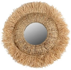 Καθρέπτης Τοίχου Στρογγυλός Boho 724-124-010 75x7cm Natural Mat