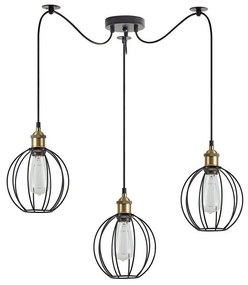 Φωτιστικό Οροφής Magnum 77-8712 45x45x300cm 3xE27 60W Black-Bronze Homelighting