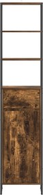 vidaXL Ντουλάπι Μπάνιου Καπνιστό Δρύς 40 x 30 x 180 εκ
