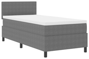 vidaXL Κρεβάτι με Χαλάκι με Στρώμα Ανοιχτό Γκρι 90x200 εκ. Ύφασμα βελούδου