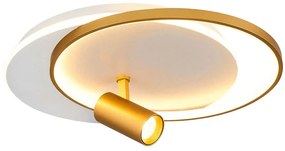 Φωτιστικό Οροφής - Πλαφονιέρα 701CHD1563 Φ50x14cm Led 5100lm 51W 3000K White-Gold Opviq