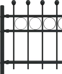 vidaXL Δαχτυλίδι φράχτη Μαύρο 200 x 130 εκ