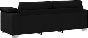vidaXL Καναπές 2 pcs Μαύρο 219 x 80 x 82 εκ ύφασμα