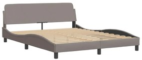 vidaXL Κρεβάτι με Στρώμα Dover Taupe 160x200 εκ. Υφασμάτινο