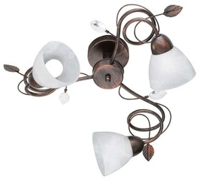 Φωτιστικό Οροφής - Πλαφονιέρα Traditio 600700328 Antique Rust Trio Lighting Metal, Glass