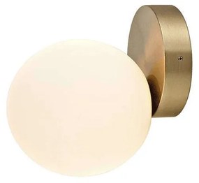 Φωτιστικό Τοίχου- Απλίκα Ice Ball 12x15cm 1x25W White-Gold Nowodvorski Metal, Glass