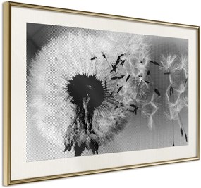 Αφίσα - Dandelion in the Wind - 45x30 - Χρυσό - Με πασπαρτού