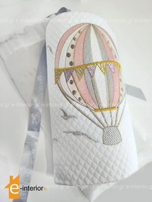 Κουβέρτα πικέ Λίκνου Hot Air Balloon - Pink 108108005