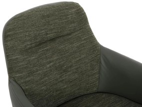 Πολυθρόνα DEW C9848.05 Πράσινο Ύφασμα &amp; PU με Πόδια Ξύλο Οξιάς 56,5x62x81,5Υεκ. 2αδα 56.5x62x81.5 εκ.