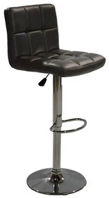 Bar Stool Diana  Black PU with back and gas lift