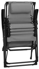 Καρέκλες Εξ. Χώρου Πτυσσόμενες 2 τεμ. Γκρι από Textilene - Γκρι