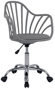 ΚΑΡΕΚΛΑ ΓΡΑΦΕΙΟΥ BECKY HM8457.10 ΣΕ ΓΚΡΙ ΧΡΩΜΑ 57Χ57Χ96 ΕΚ