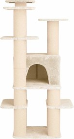 vidaXL Δέντρο γάτας με στύλους ξύρας Κρεμ 161 cm