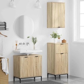 vidaXL Σετ Επίπλων Μπάνιου με ράφι 3 pcs Sonoma Δρυς 39.5 x 36 x 88 εκ