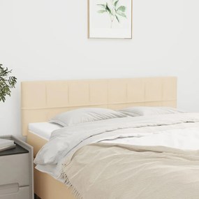vidaXL Κεφαλάρια Κρεμ Ύφασμα 144x5x78/88 εκ.