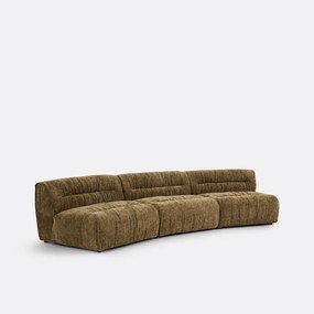 Τριθέσιος αρθρωτός καναπές από flame chenille, SWEETY