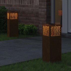 vidaXL Ηλιακό LED Φως Δρόμου 2 pcs Θερμό λευκό 18 x 18 x 50 εκ.