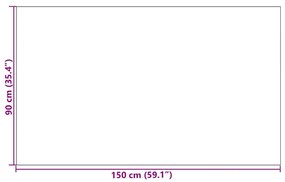 vidaXL Χαλάκι Εξώπορτας Κόκκινο και Μαύρο 90 x 150 cm