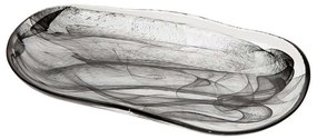 Πιατέλα Διακοσμητική HOR1023K6 27x14cm Black Espiel Glass