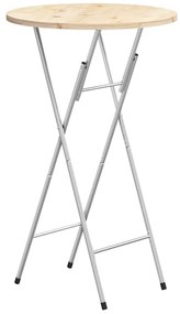 vidaXL Πόδια Τραπεζιού Μπαρ Πτυσσόμενα Ασημί 45x53x108εκ Γαλβ. Χάλυβας