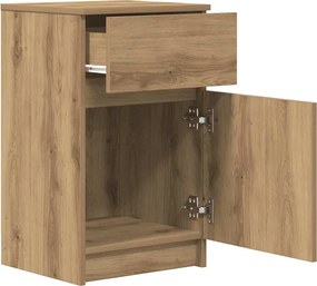 vidaXL Κομοδίνα 2 τεμ. τεχνίτης Δρυς 39x35x65 εκ. Επεξεργασμένο Ξύλο