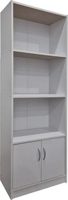 Βιβλιοθήκη Tekaro pakoworld σε λευκή απόχρωση 60x29x166εκ