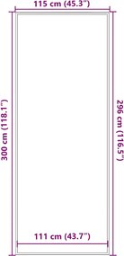 vidaXL Πατάκι Εισόδου Μαύρο 115 x 300 εκ.