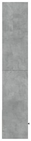 vidaXL Βιβλιοθήκη Γκρι Σκυροδέματος 40x36x189 εκ. Επεξεργ. Ξύλο