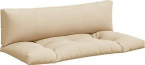 vidaXL Μαξιλάρια Παλέτας 2 τεμ. Μαύρα Υφασμάτινα