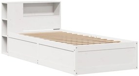 vidaXL Σκελετός Κρεβ. Χωρίς Στρώμα Λευκό 75x190 εκ Μασίφ Πεύκο