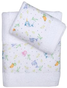 Πετσέτες Παιδικές Μάρκο (Σετ 2τμχ) White Viopros Towels Set 70x130cm 100% Βαμβάκι