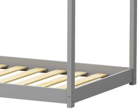 Παιδικό κρεβάτι Nino τ. Montessori pakoworld ξύλο πεύκου σε γκρι απόχρωση 90x190εκ