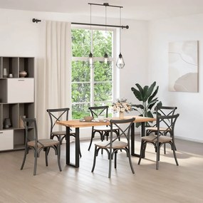 vidaXL Πόδια Κονσόλας σε Σχήμα U 2 τεμ. Μαύρο 28x(72-73) εκ. Ατσάλι