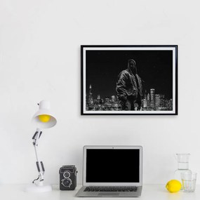 Πόστερ &amp; Κάδρο Kanye West MS023 30x40cm Μαύρο Ξύλινο Κάδρο (με πόστερ)