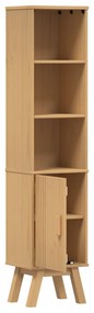 vidaXL Ντουλάπι Μπάνιου Καφέ 35x30x159 εκ Μασίφ ξύλο πεύκου