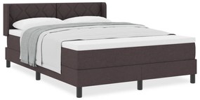 vidaXL Κρεβάτι με ελατήρια Σκούρο Καφέ 160 x 200 cm Ύφασμα και αφρός