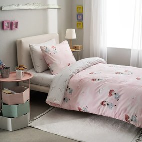 Σεντόνια Μονά (Σετ) Vesta Rozy Ροζ ΧΩΡΙΣ ΛΑΣΤΙΧΟ 170x260