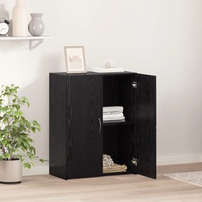 vidaXL Ντουλάπι Γραφείου - Μαύρο Ξύλο, 60 x 32 x 77.5 εκ, Επεξεργασμένο Ξύλο