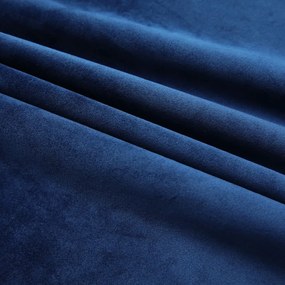 vidaXL Κουρτίνες Συσκότ. Γάντζοι 2 τεμ. Σκούρο Μπλε 140x225 εκ Βελούδο