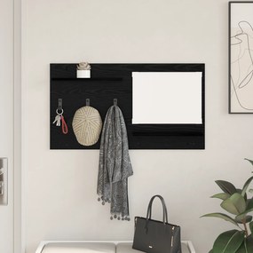 vidaXL Τοίχου Κρεμάστρα Μαύρη Δρυς 90 x 10 x 50 εκ Επεξεργασμένο ξύλο