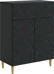 vidaXL Πλαϊνό γραφείο Μαύρο 66 x 34,5 x 90 εκ Επεξεργασμένο Ξύλο
