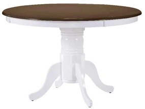 Τραπέζι Φ106+30cm NIRVANA Καρυδί/Άσπρο