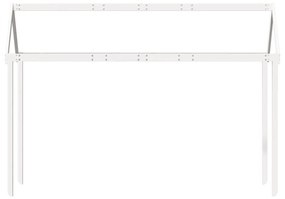 vidaXL Οροφή Κρεβατιού Παιδική Λευκό 207x95,5x159εκ. Μασίφ Ξύλο Πεύκου