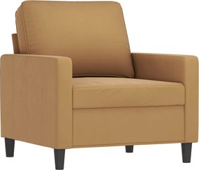 vidaXL Πολυθρόνα Καφέ 60 εκ. Βελούδινη με Υποπόδιο