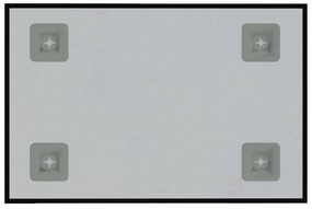 vidaXL Πίνακας Επιτοίχιος Μαγνητικός Μαύρος 40 x 30 εκ. Ψημένο Γυαλί