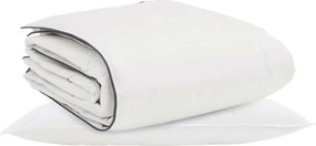 vidaXL Χειμερινό Παπλωματοθήκη με μαξιλάρι 2 pcs Λευκό Φτέρος